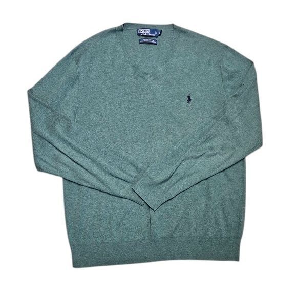 Polo Ralph Lauren Other - Polo Ralph Lauren Mens L 100% Pima Cotton V Neck Sweater Green Preppy Classic